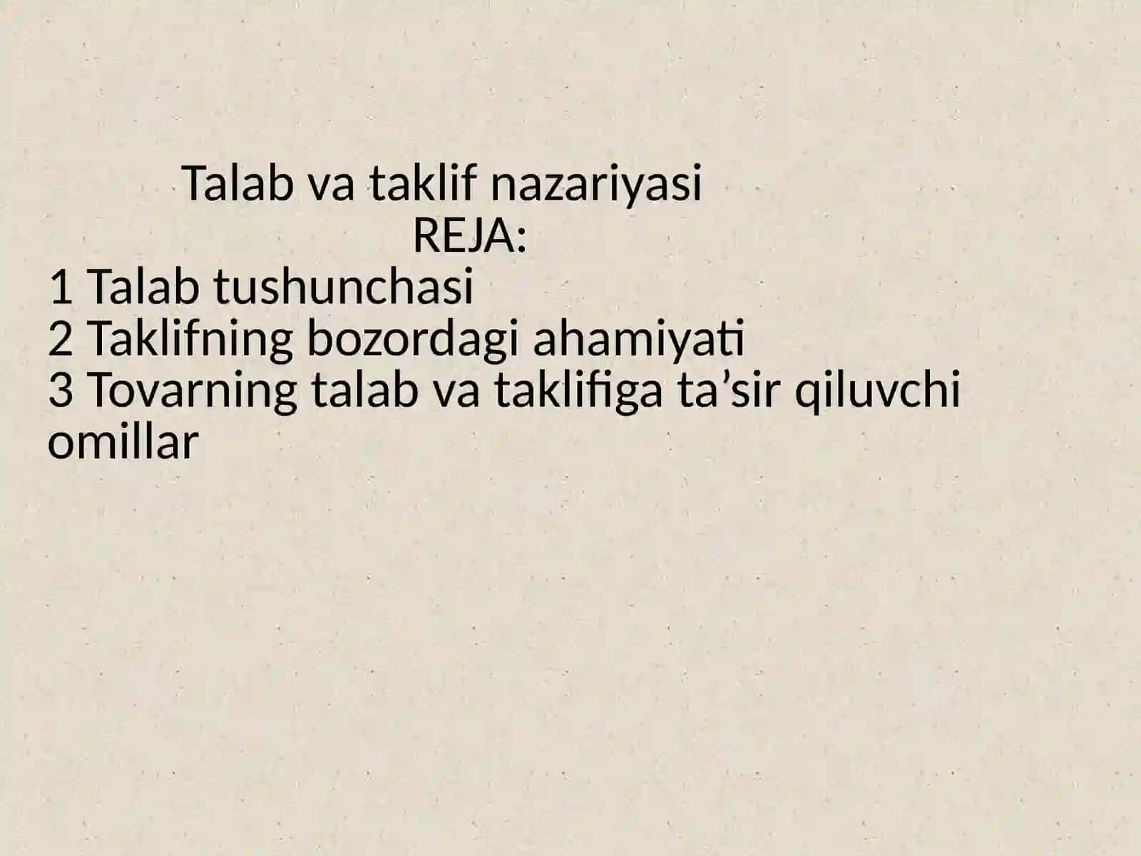 Kichik biznes va tadbirkorlik fanidan taqdimot ishi 2