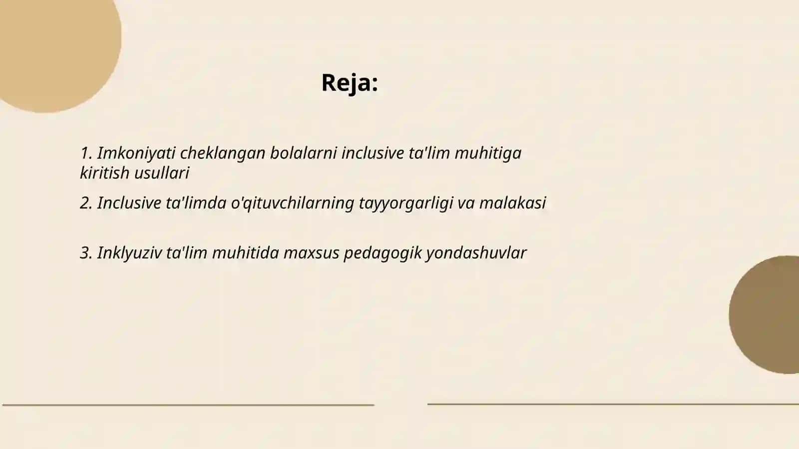 Imkoniyati cheklangan bolalar inklyuziv ta'lim orqali oʻqitish va tarbiyalashni tashkil etish 2