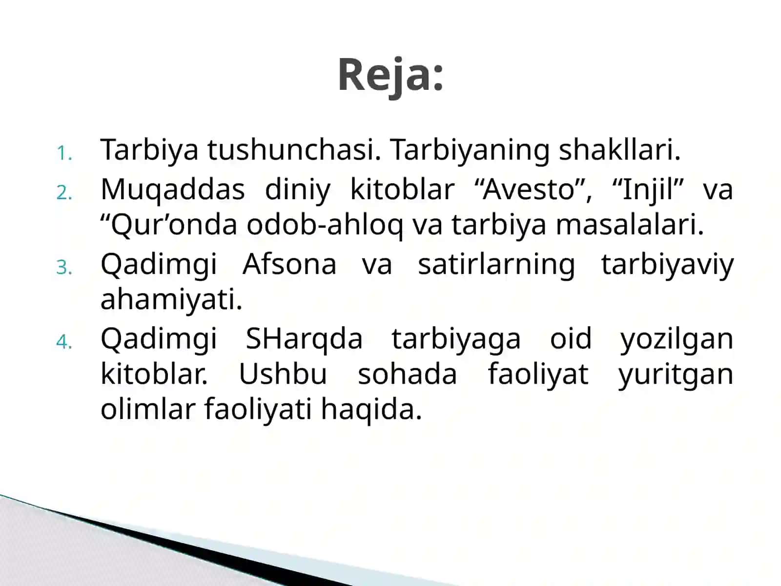 Tarbiya sifati 2