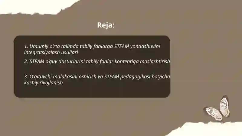 Umumiy oʻrta talim tizimida tabiiy fanlarda Steam texnologiyasini joriy etish 2