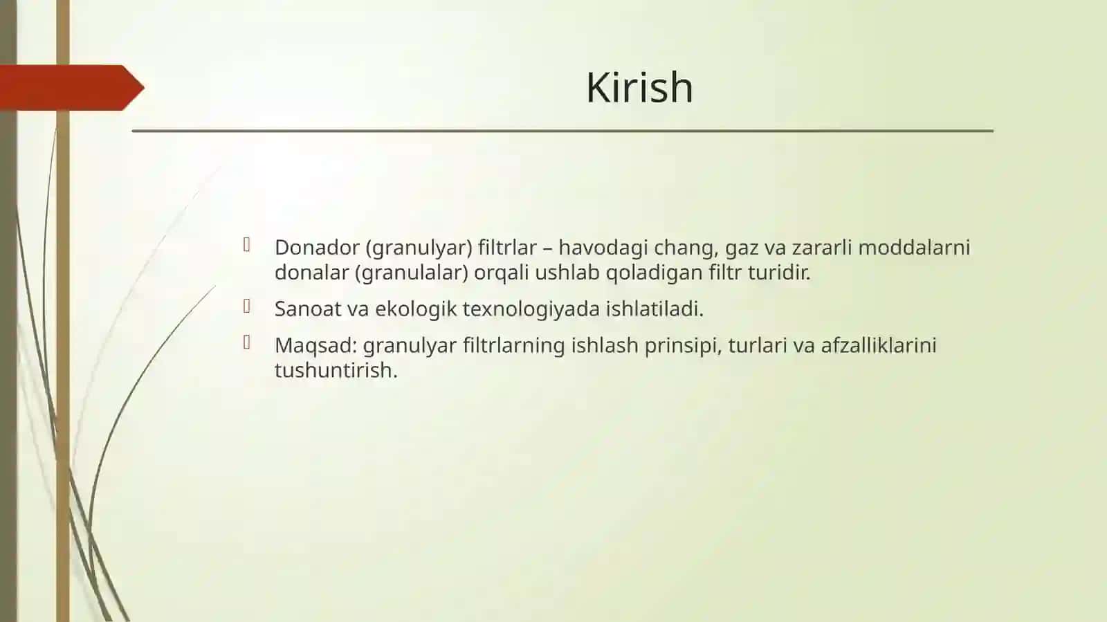 Donador(granulyar)filtlarningishlashprintsipi 2