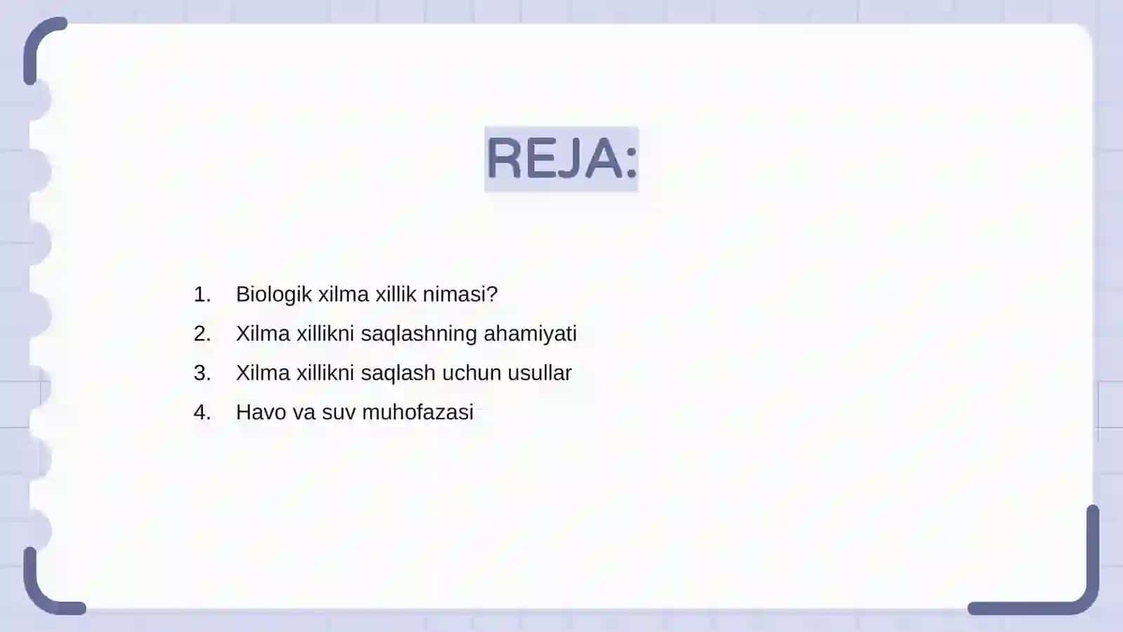 Biologik xilma xillikni saqlash 2