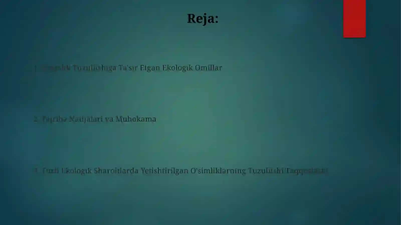 O'simlik Tuzuliishiga Ta'sir Etgan Ekologik Omillar 2