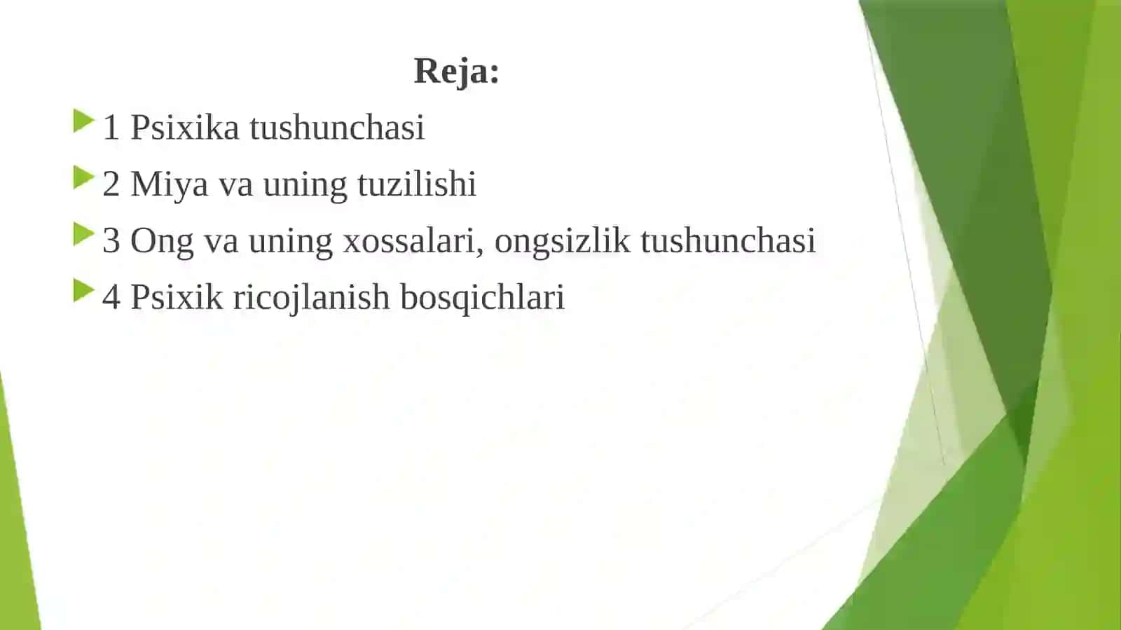 Psixikaning evolyutsiyasi va vujudga kelishi 2