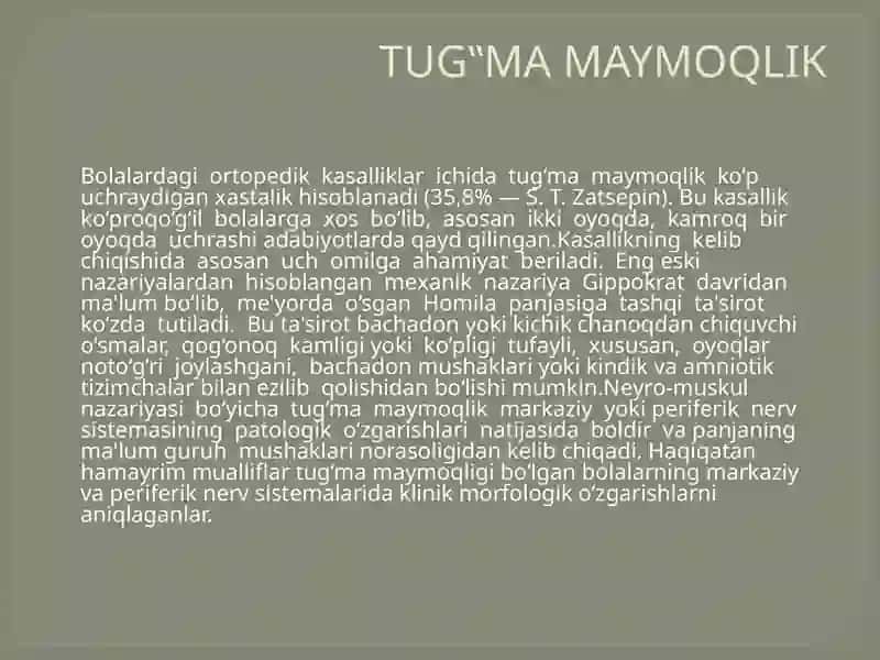 TUG’MA MAYMOQLIK 2