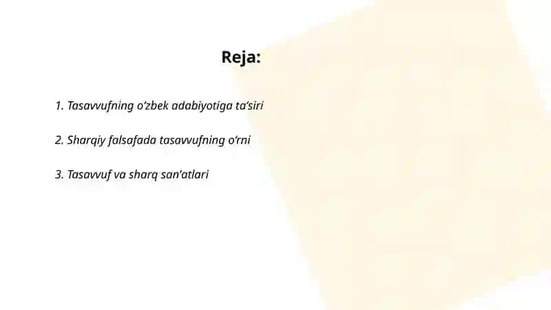 Tasavvuf taʼlimotining sharq madaniyatiga tasiri 2
