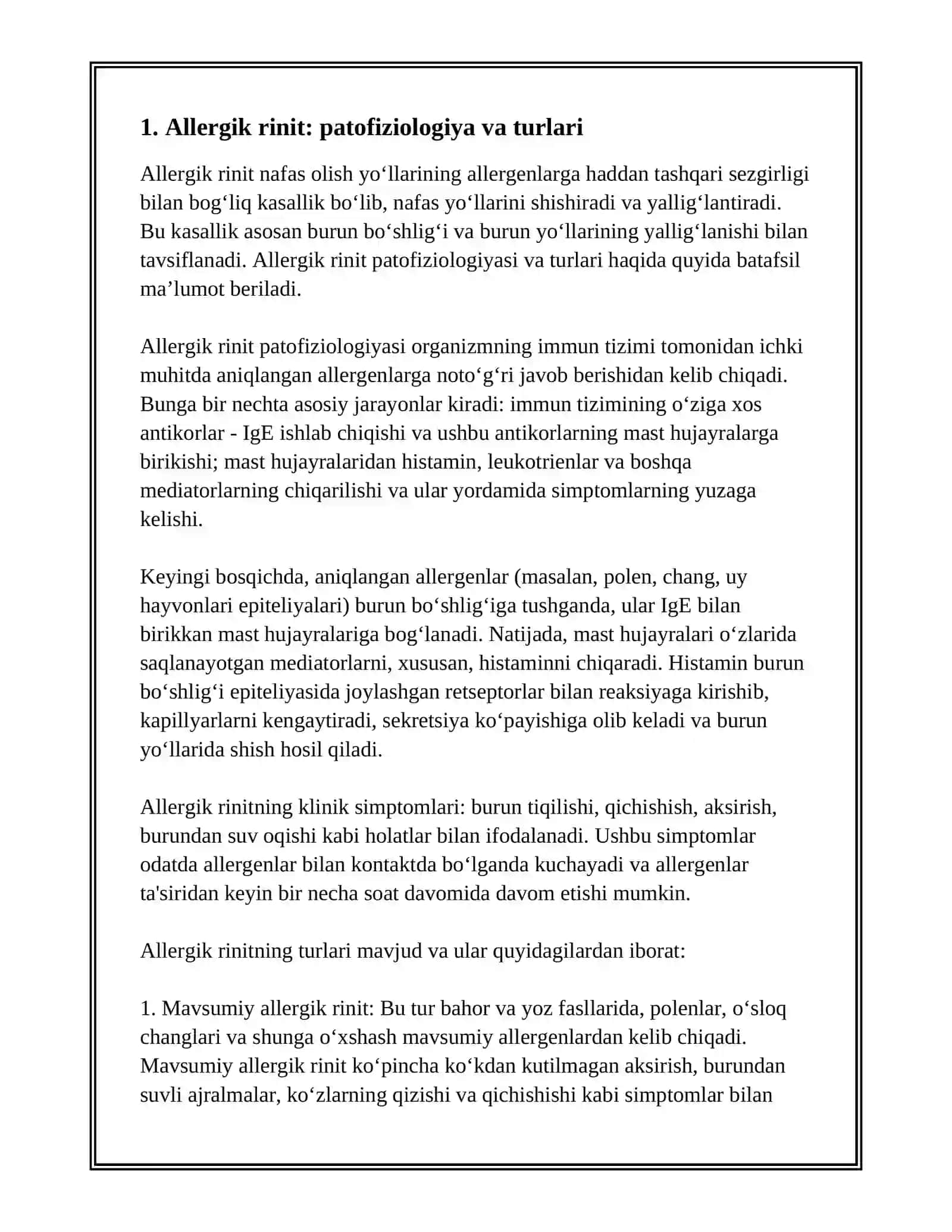RESPIRATOR ALLERGOZ. ALLERGIK RINIT. ALLERGIK DERMATIT 2