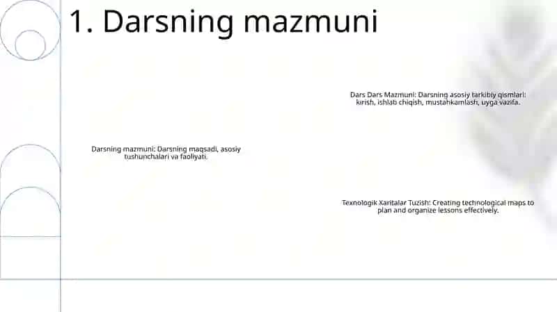 Texnologik Xaritalar Tuzish 2