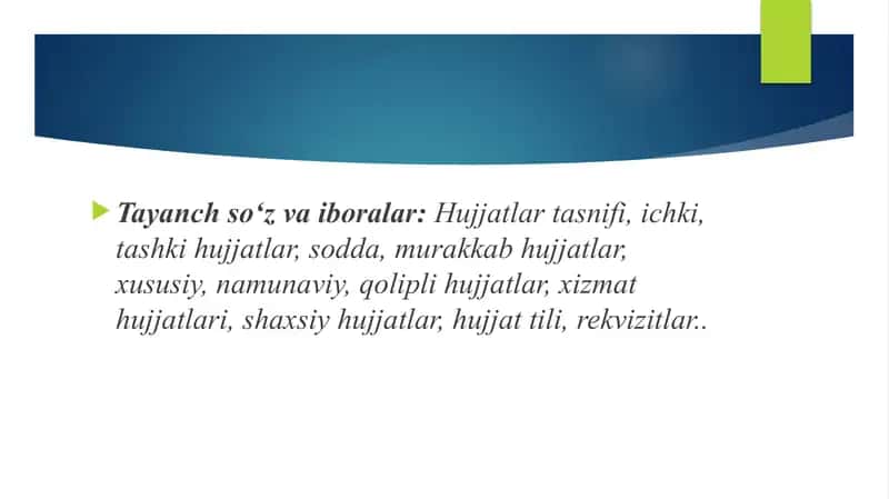 Ish hujjatlari va ularning turlari 2