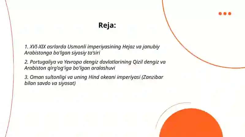 XVI-XIX asrlarda Arabiston yarim oroli davlatlari 2