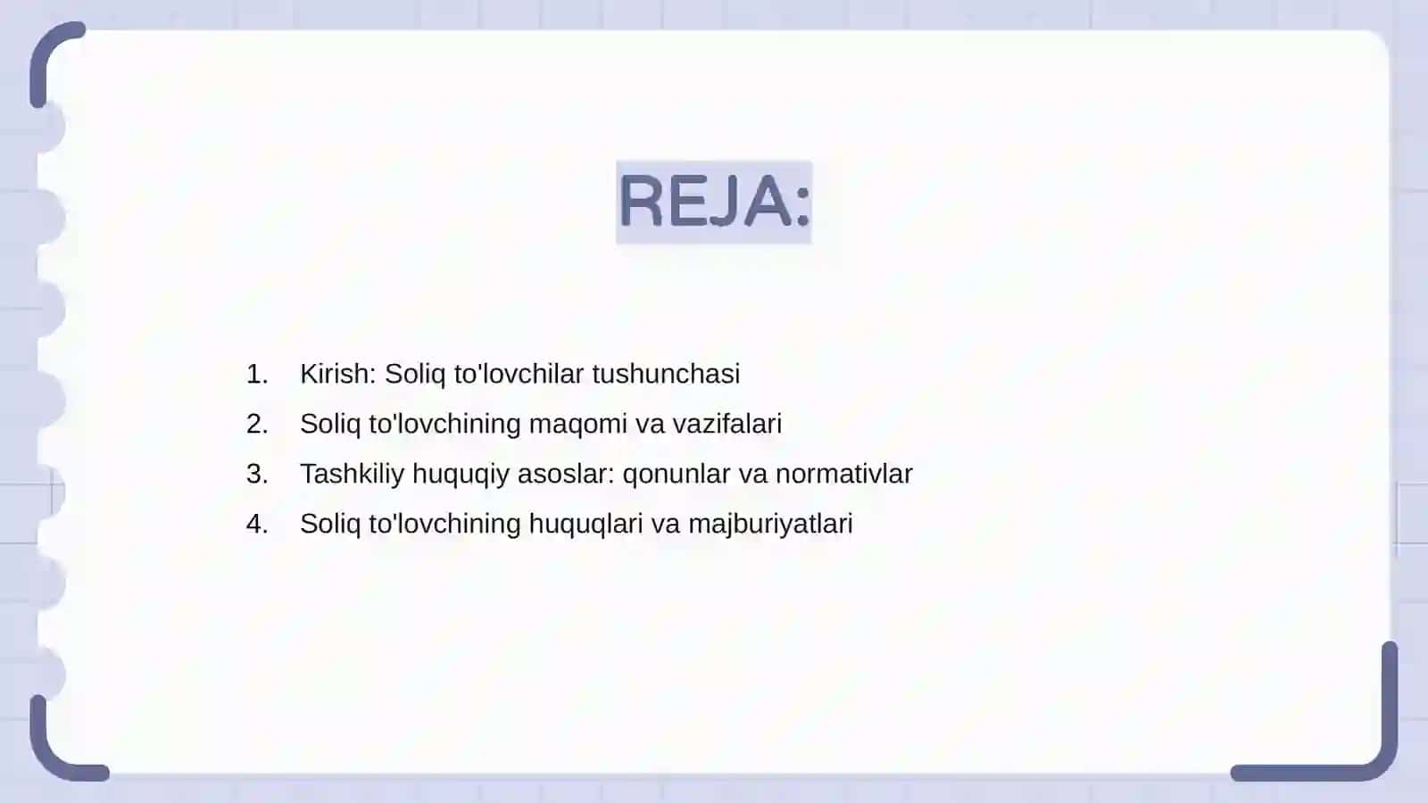 Soliq to'lovchilar tushunchasi 2