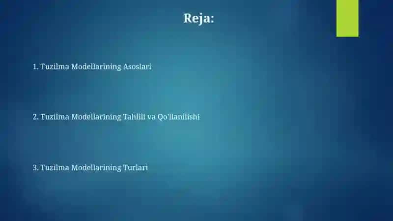 Tuzilma Modellarining Asoslar 2