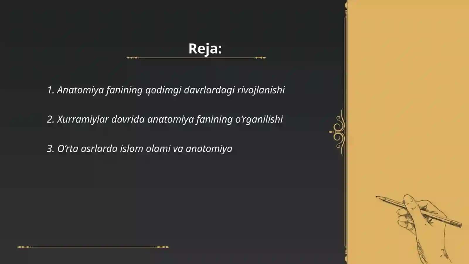 Anatomiya fanining rivojlanish tarixi va boshqa fanlar bilan aloqasi 2