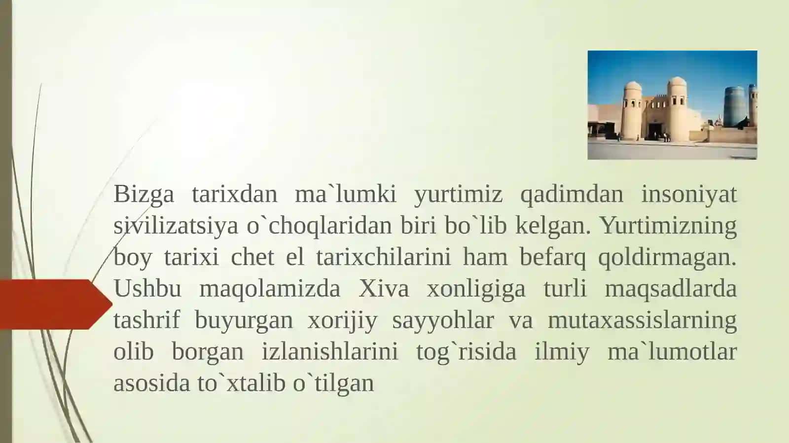 XVII ASR IKKINCHI YARMI - XIX ASROʻRTALARIDAXIVA XONLIGI 2