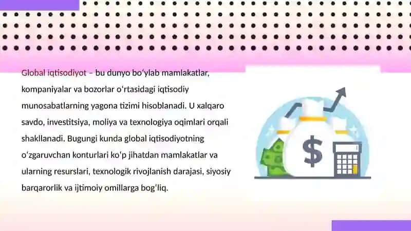 Global iqtisodiyotning o‘zgaruvchan konturlari va drayverlari 2