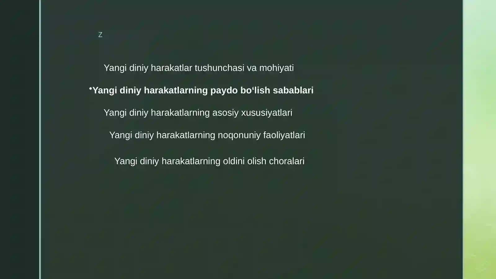 Yangidiniyta’limotlarvasektalar 2