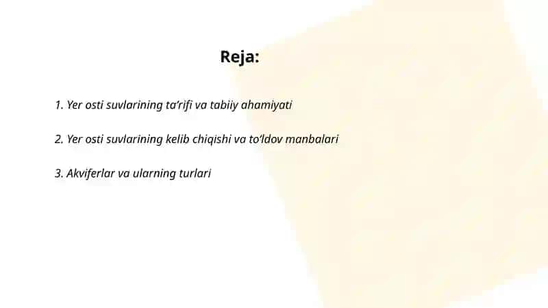 TABI Gografiya YER OSTI SUVLARI 2