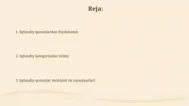 Iqtisodiy qonunlar va kategoriyalari 2