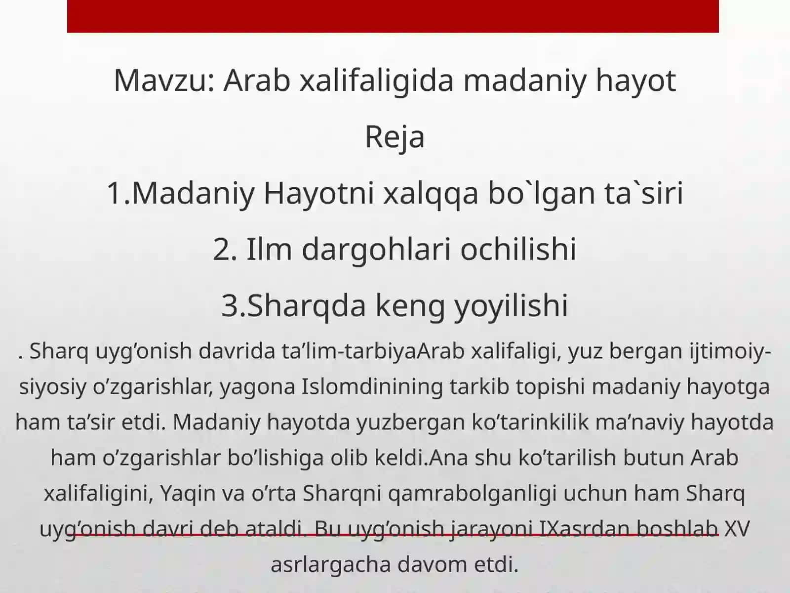 Arabxalifaligidamadaniyhayot 2
