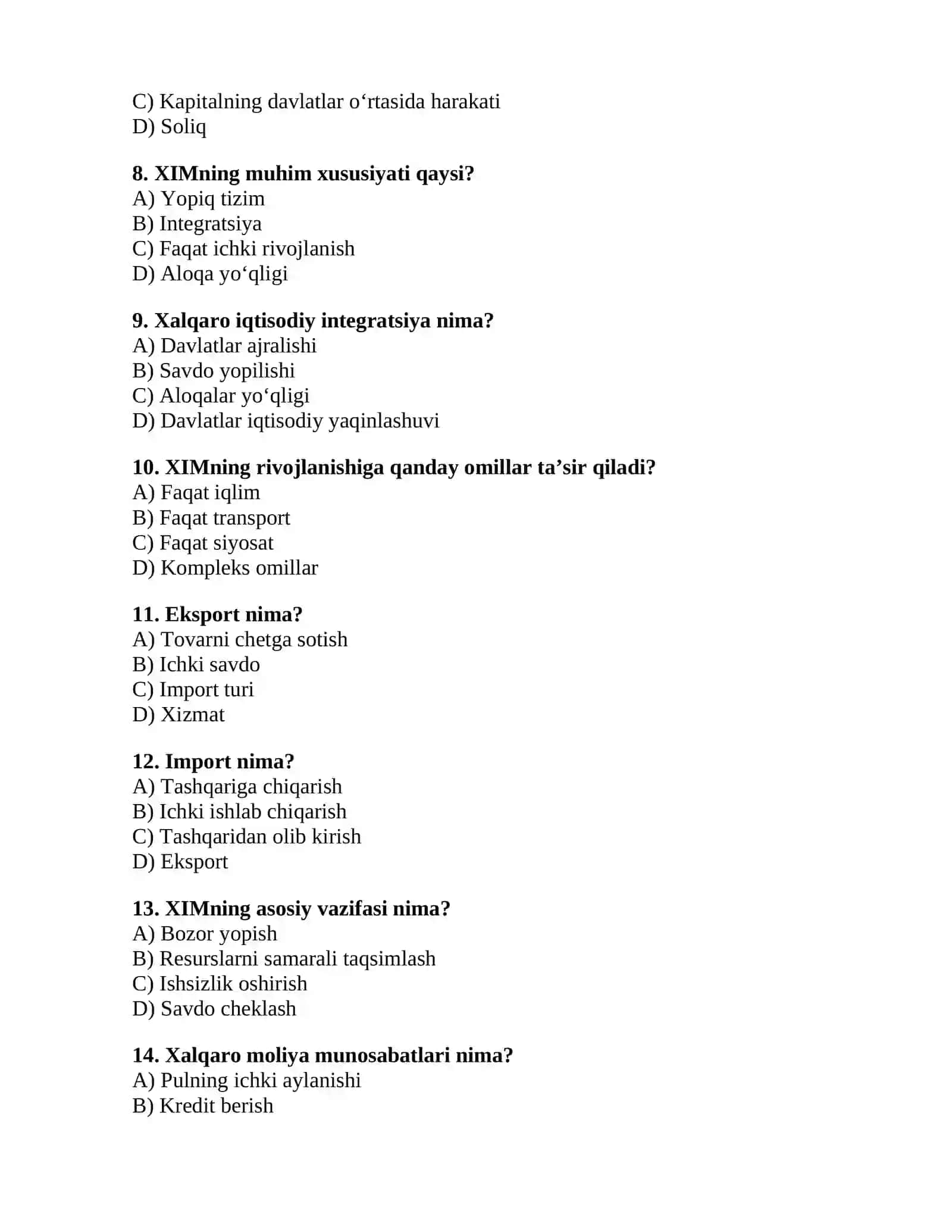 XIMning faoliyati va xususiyati 2