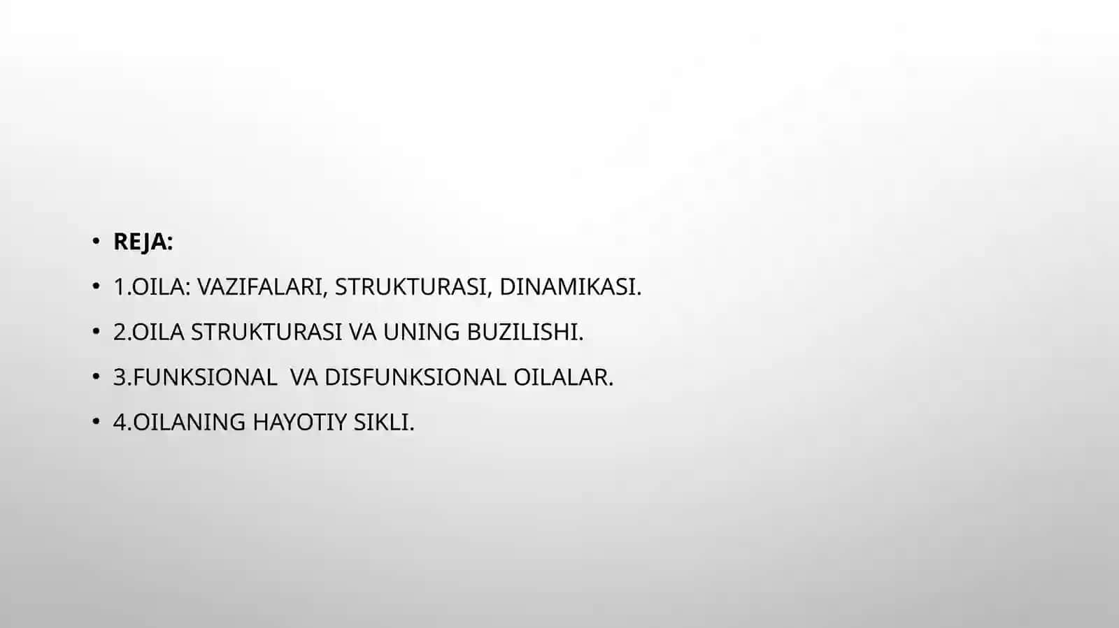 Oila psixologik tadqiqot birligi sifatida 2