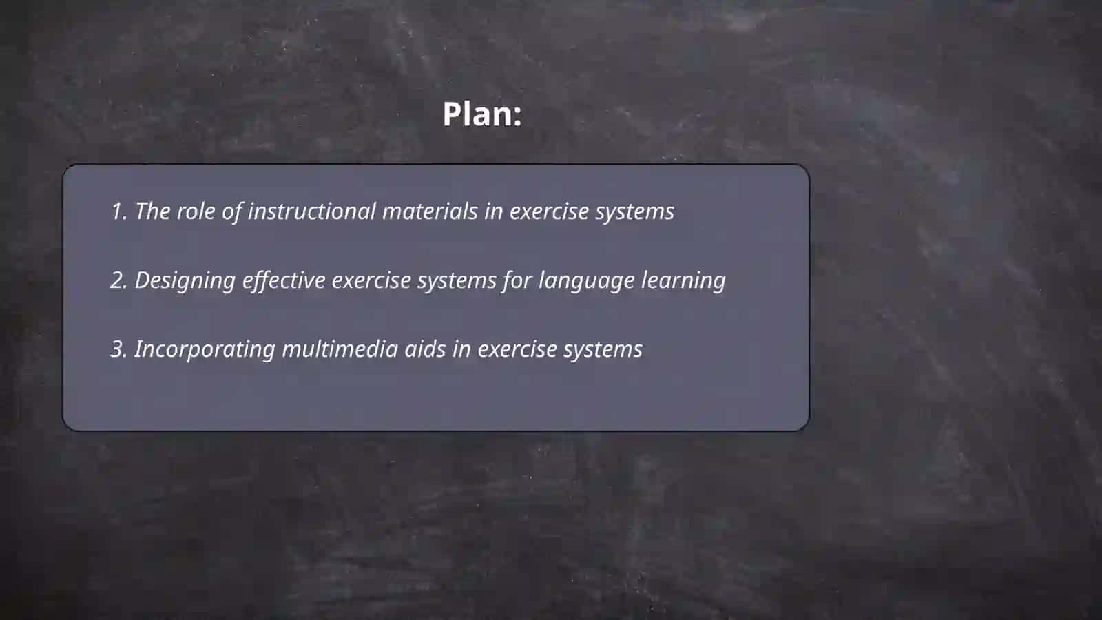The system of exercises and teaching aids 2