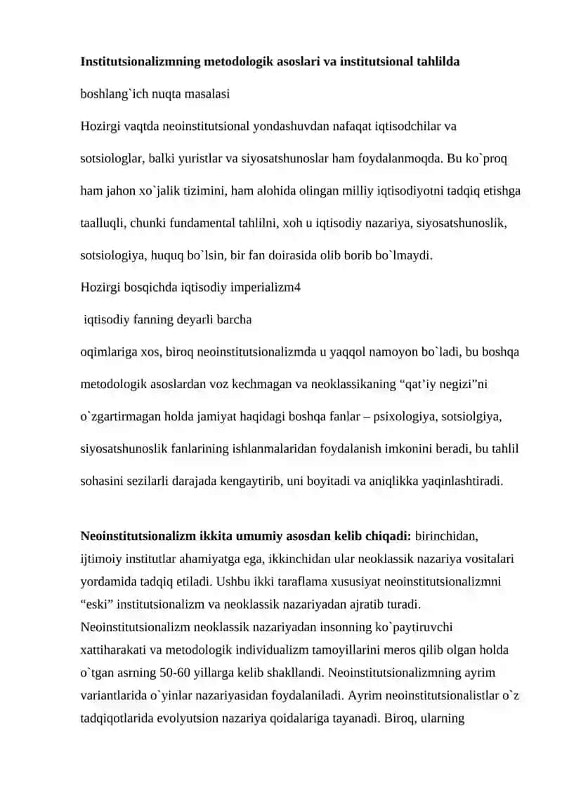 Institutsional iqtisodiyot 2