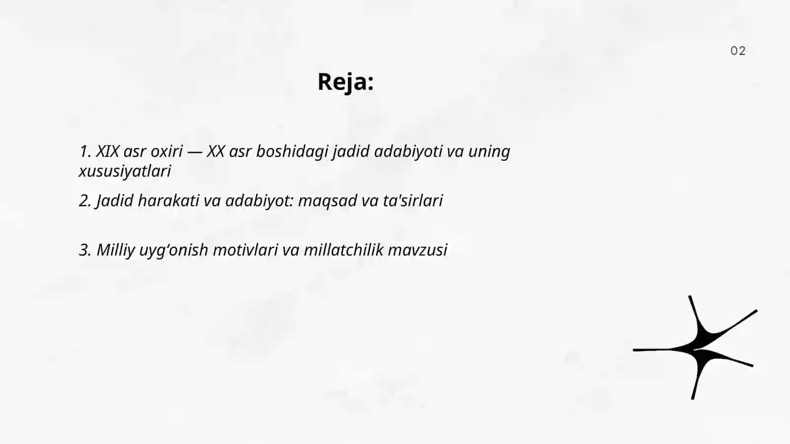 XIX asr oxiri XX asr boshlari adabiyoti 2