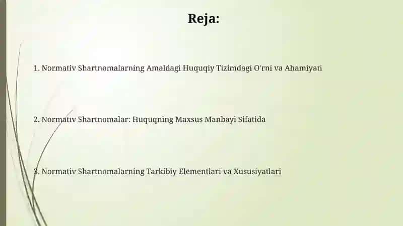 Normativ shartnomalar - huquqning maxsus manbasi sifatida 2
