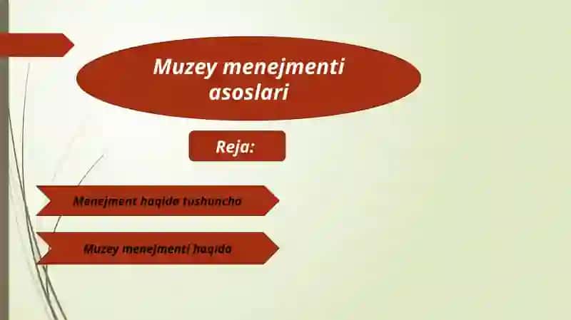 Muzey menejmenti asoslari 2