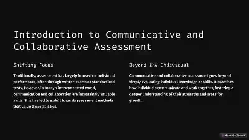 Communicative and Collaborative Assessment 2