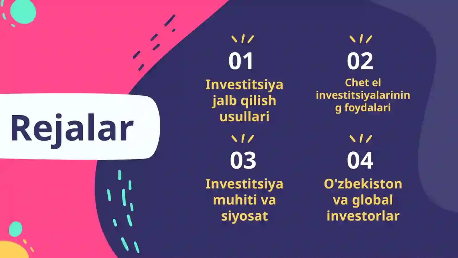 O’zbekiston Respublikasidan chet el investitsiyalarning ahamiyati 2