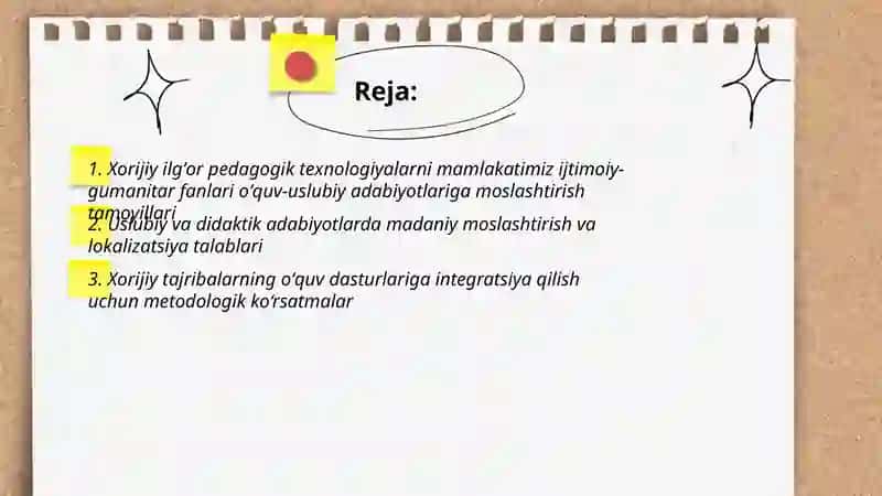 Ijtimoiy gumanitar fanlarni o'qitishda ilg'or xorijiy tajribalardan foydalanishga doir uslubiy va didaktik adabiyotlarda o'aitishga bo'lgan zamonaviy talablar 2