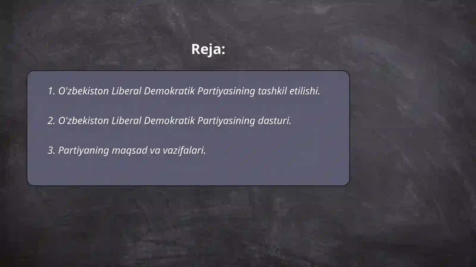 O'zbekiston Liberal Demokratik Partiyasining Tashkil Etilishi 2