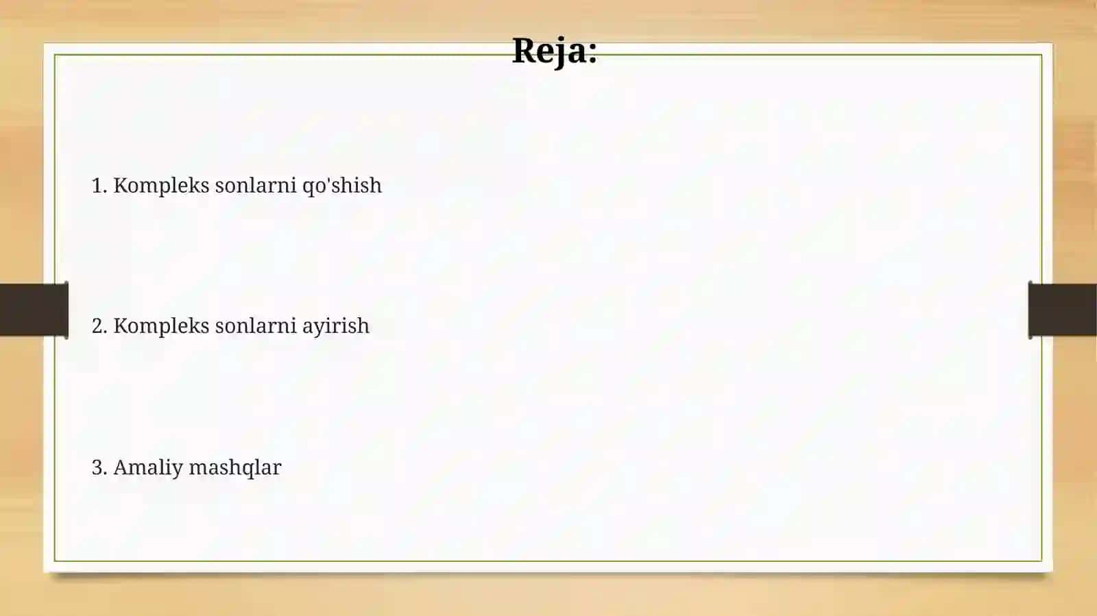 kompleks sonlarni qo'shish va ayirish 2