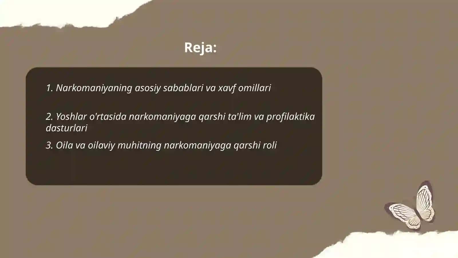 Narkomaniya va unga qarshi dasturlar 2