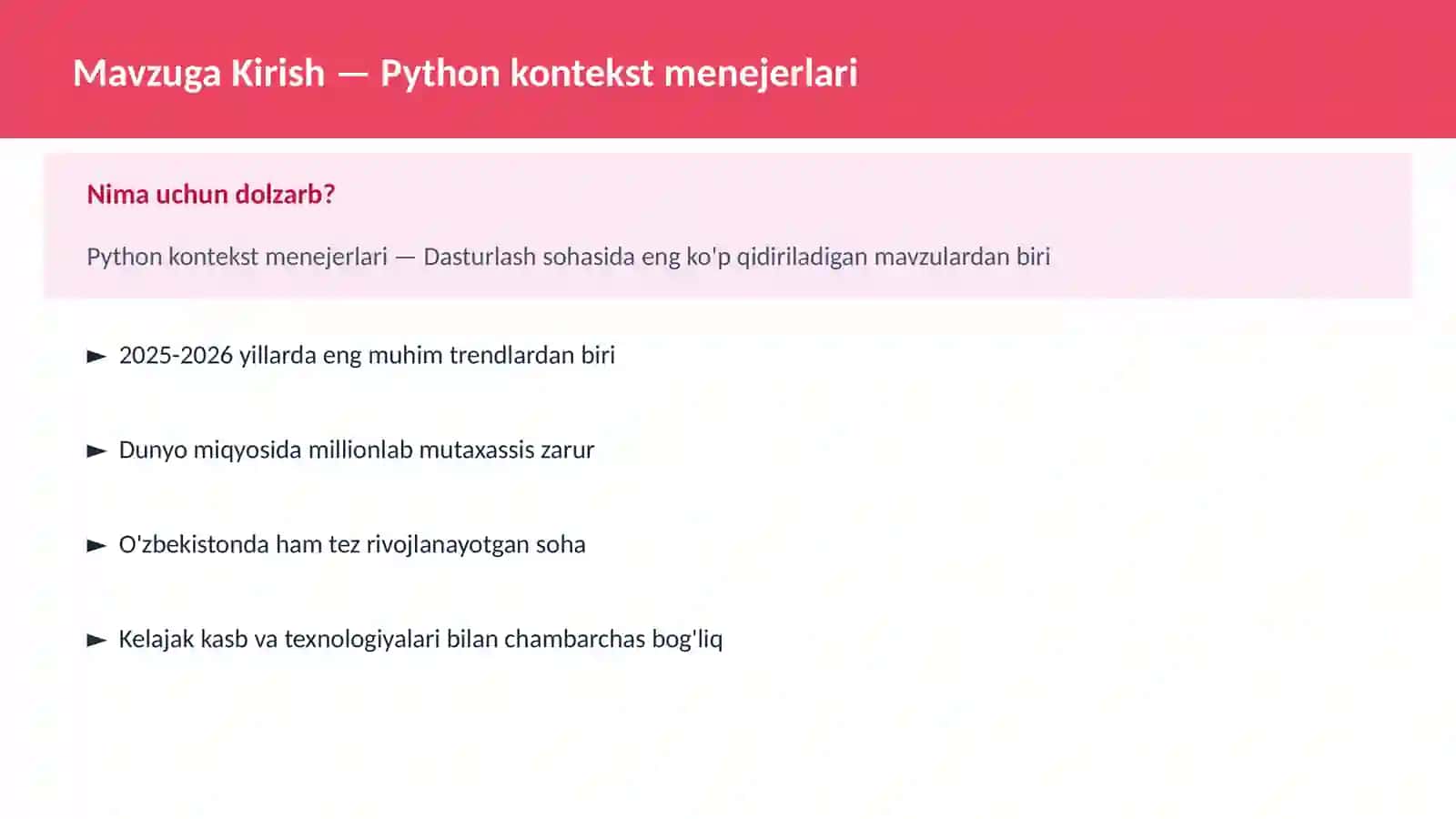 DASTURLASH | PYTHON DASTURLASH 2
