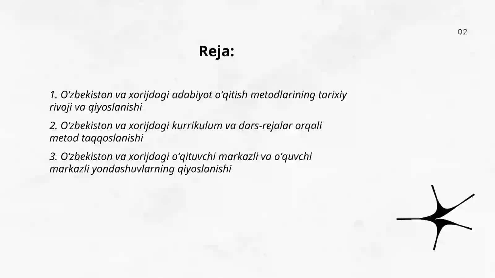 Oʻzbekiston va xorijdagi adabiyot oʻqitish metodlarining tarixiy rivoji va qiyoslanishi 2