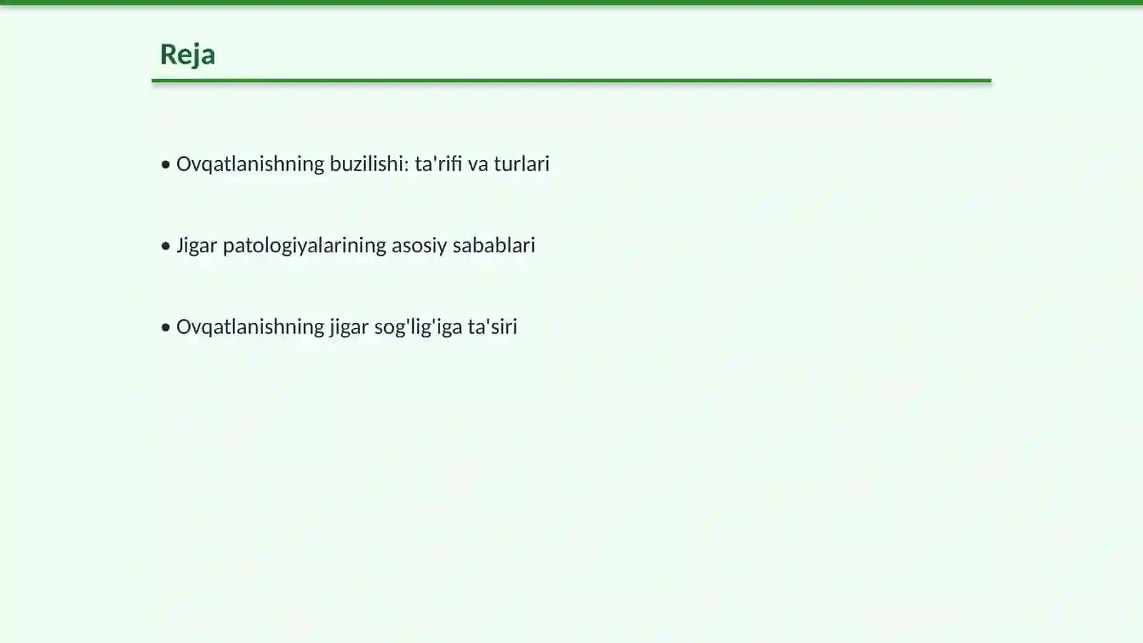 Ovqatlanishning buzilishi - jigar patologiyasi 2