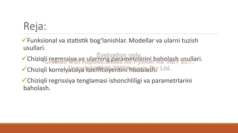 Ekonometrik tadqiqotlarda juft korrelyatsion-regrission tahlil 2
