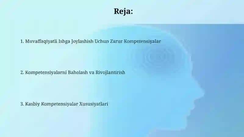 Kasbiy kopitensiyalarning oziga xos xususiyatlari 2