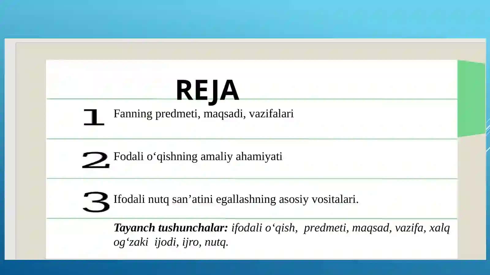 Ifodali o‘qish fanining prеdmеti, maqsadi, vazifalari 2