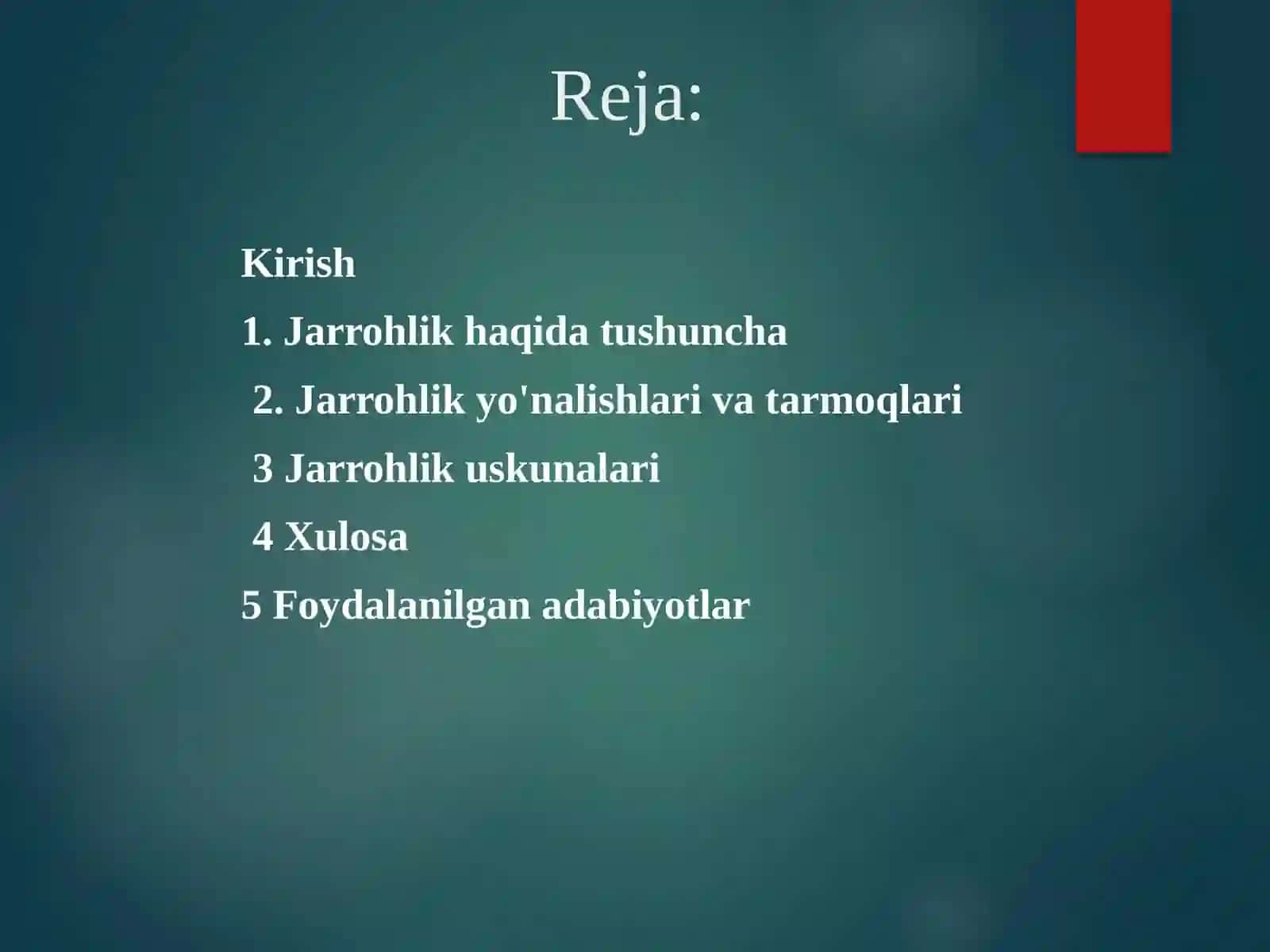 Jarrohlik apparatlari majmualari 2