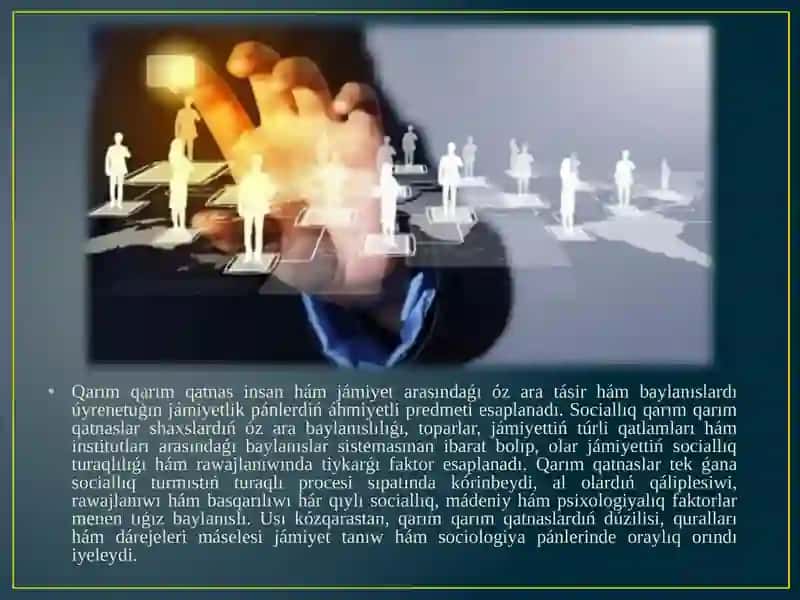 Qarım-qarım qatnastıń dúzilisi quralları hám dárejeleri 2