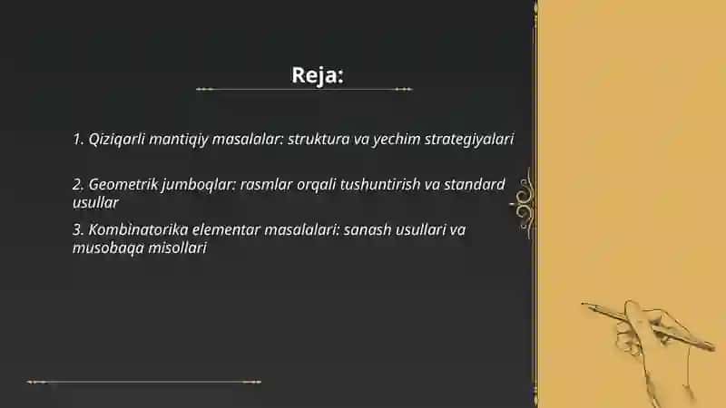 Qiziqarli, jumboqli elementar masalalarni yechishga o'rgatish 2
