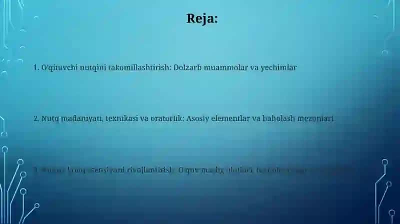 Hozirgi kunda o‘qituvchi nutqi, nutq texnikasi va notiqlik madaniyatini takomillashtirish muammolari 2
