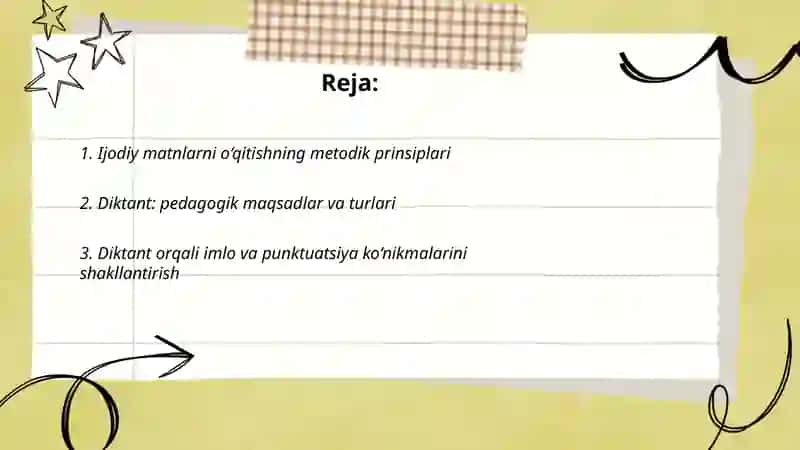 Ijodiy matn: diktant, insho, bayon matnlari ustida ishlash metodikasi 2