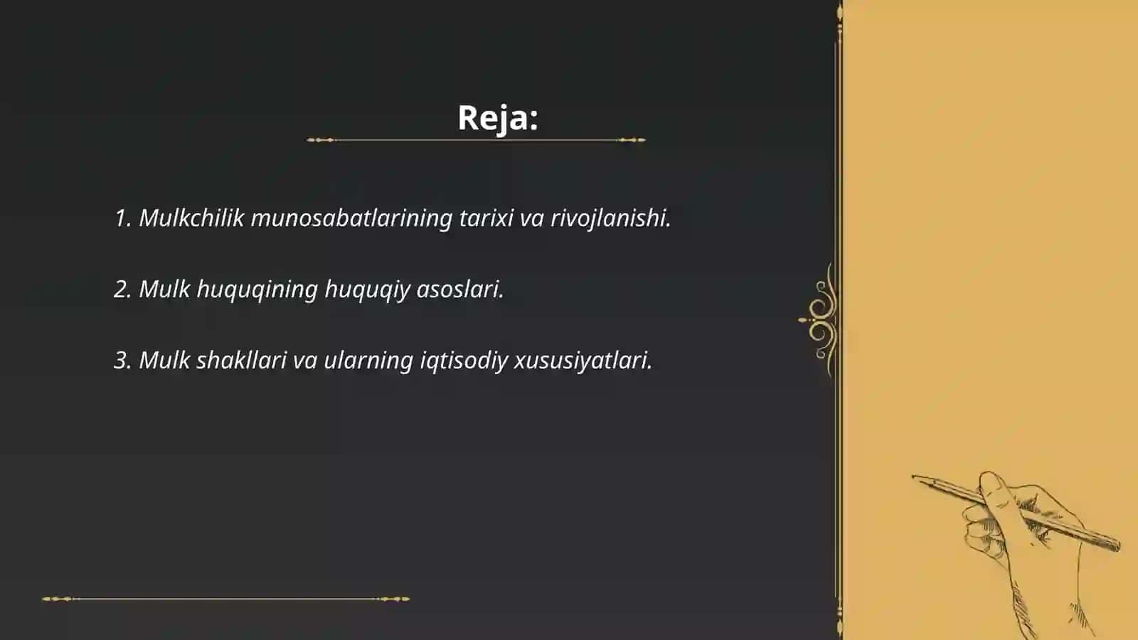 Mulkchilik munosabatlarining mohiyati va ularning huquqiy -iqtisodiy jihatlari 2