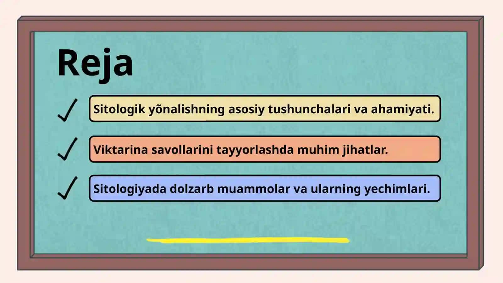 Sitologik yõnalishdagi masalalar mohiyati.viktarina savollar tayyorlash 2