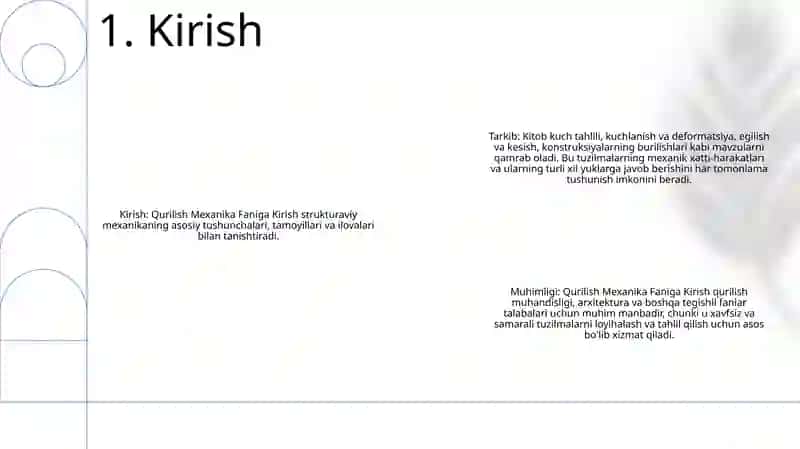 Qurilish Mexanika Faniga Kirish 2